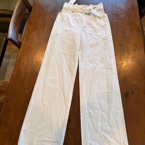 Jean Atelier WHITE CINCH TROUSER JEANS Size 26